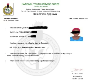 How to print nysc relocation letter 