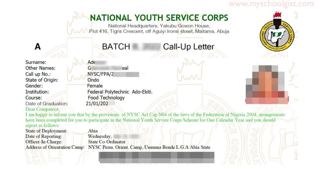 Sample of nysc ppa posting letter 