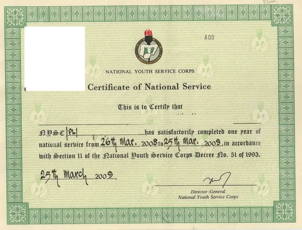 Nysc discharge certificate 