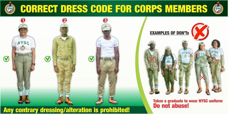 Approved NYSC Dress Code For all activities