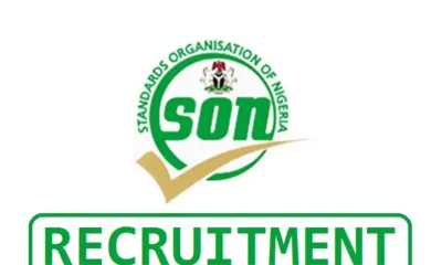 SON Recruitment 2023 Requirements
