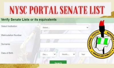 Nysc senate list for all institutions for mobilization