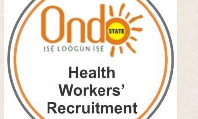 Ondo State Health Workers Recruitment 2024/2025 Application Portal